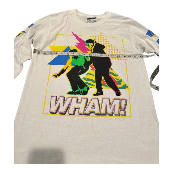 WHAM! Graphic Long Sleeve T-Shirt Band Tee Size M Cotton - Picture 3 of 8